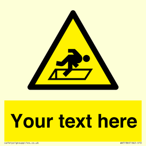 Custom Warning Hatch Sign